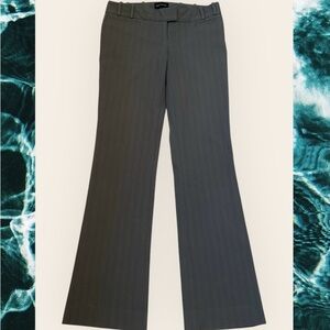 The Limited Crew Fit Pants, Gray Pinstripes, Zip Hooks Belt-loops, Pockets, Sz 2